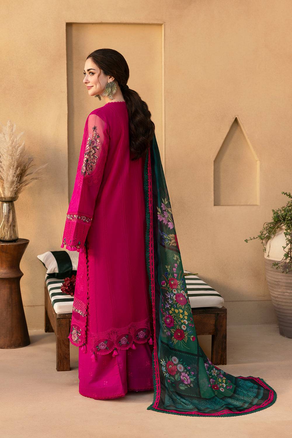 Saira Rizwan | Luxury Lawn 25 | ELODIE-SRL25-04 by Maria Faisal - Registered Vendor of : Saira Rizwan - type : Ladies Clothes - 100% original wedding dresses