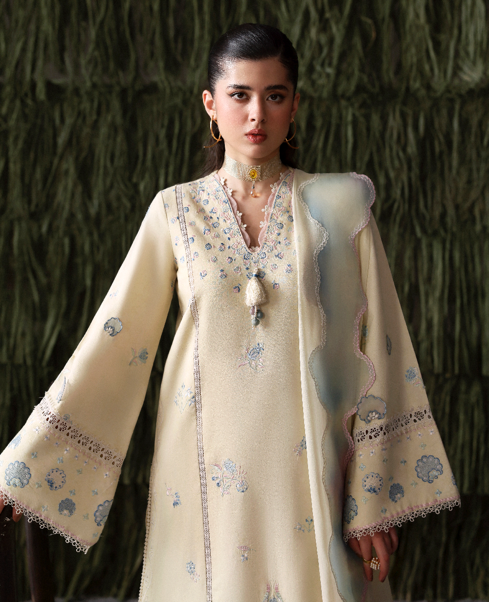Republic Womenswear | Basics Pret | Sunlit Reverie - Luxury Dress - available at Maria Faisal in UK and USA.