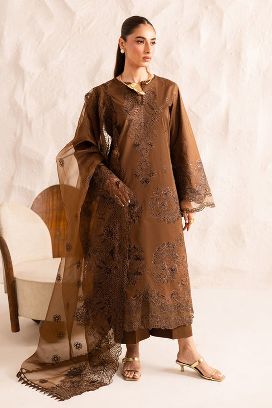 Marjjan | Guzel Lawn | SMC 206-A (Brown) - Ladies Clothes - Maria Faisal