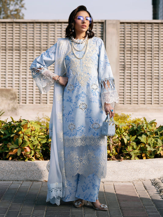 Mahnur | Broadway Luxury Lawn 26 | BW - 001 - Luxury Dress - available at Maria Faisal in UK and USA.