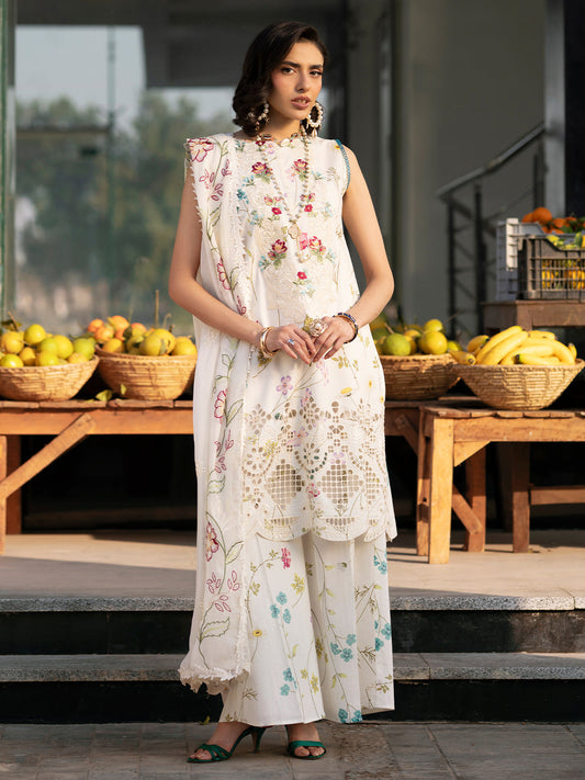 Mahnur | Broadway Luxury Lawn 26 | BW - 002 - Luxury Dress - available at Maria Faisal in UK and USA.