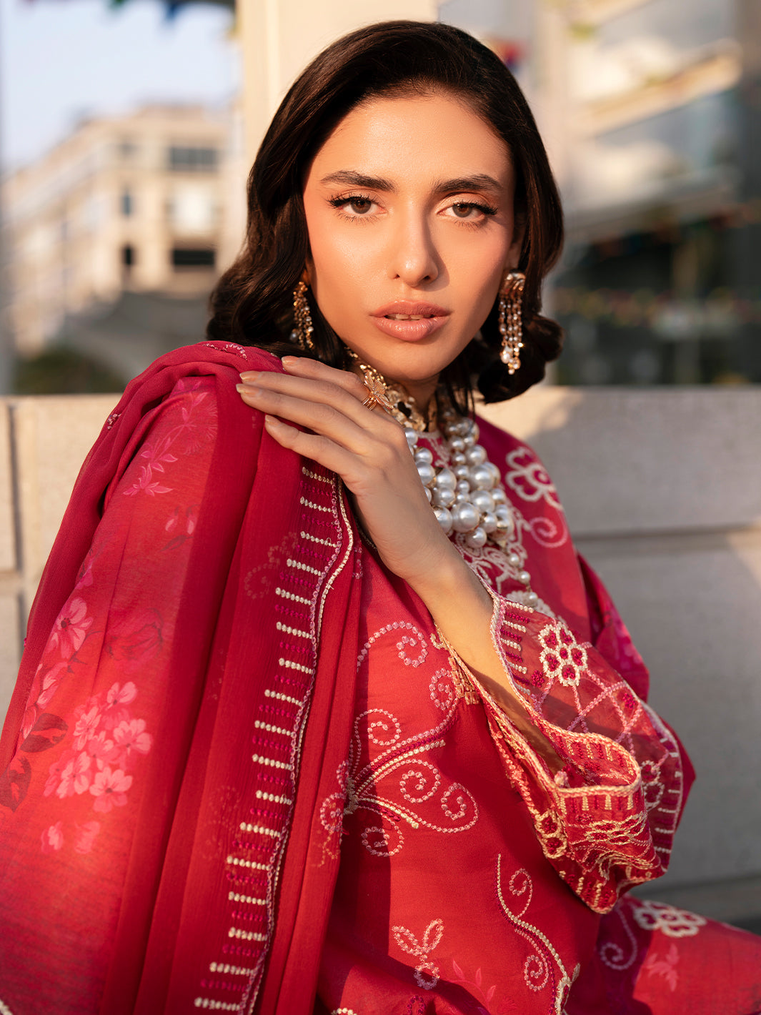 Mahnur | Broadway Luxury Lawn 26 | BW - 013 - Luxury Dress - available at Maria Faisal in UK and USA.