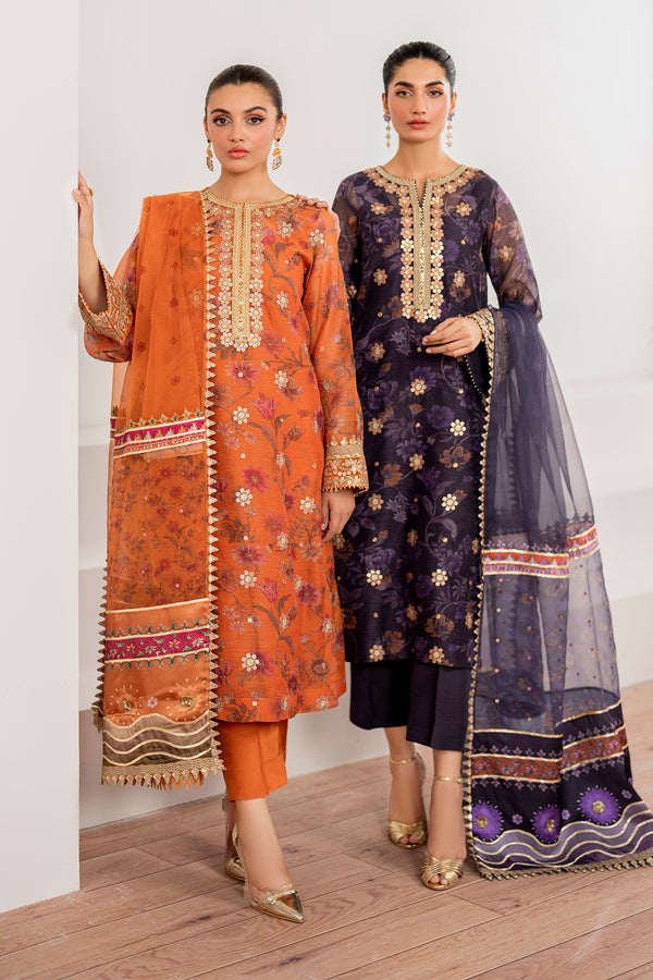Baroque | Velvet Formals | COTTON NET UF-702 - Ladies Clothes 