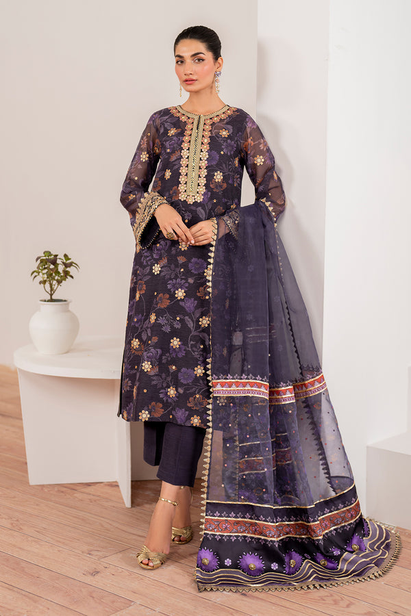 Baroque | Velvet Formals | COTTON NET UF-702 - Ladies Clothes 