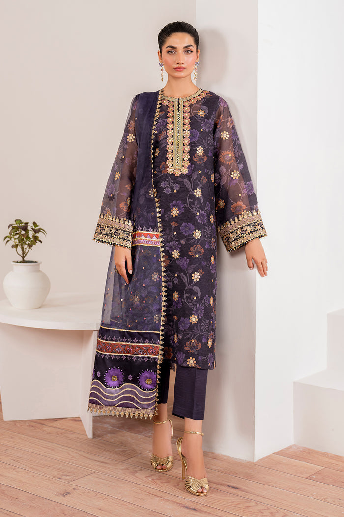 Baroque | Velvet Formals | COTTON NET UF-702 - Ladies Clothes 