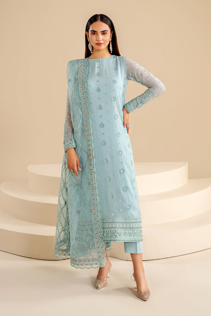 Baroque | Velvet Formals | CHIFFON UF-624 - Ladies Clothes 