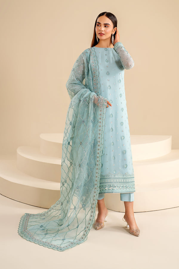 Baroque | Velvet Formals | CHIFFON UF-624 - Ladies Clothes 