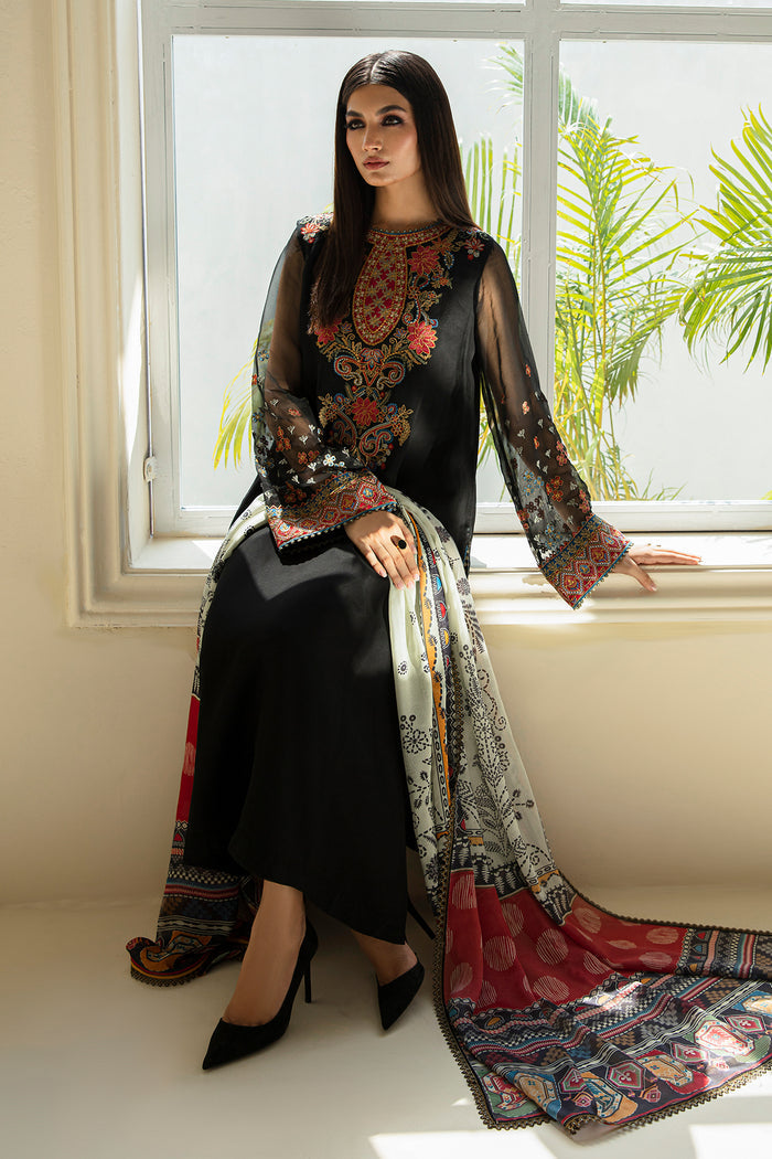 Baroque | Luxury Formals 24 | CHIFFON UF-388 - Designer Dress with Intricate embroidery and embellishments. Shop elegent wedding dress at Maria Faisal.