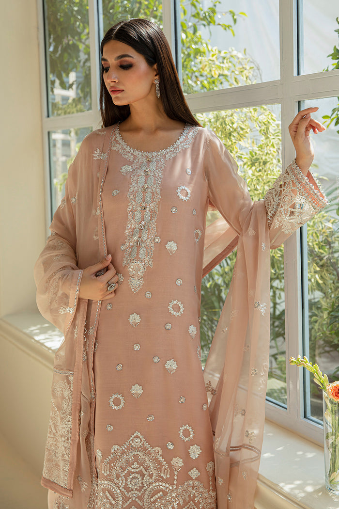 Baroque | Luxury Formals 24 | CHIFFON UF-389 - Designer Dress with Intricate embroidery and embellishments. Shop elegent wedding dress at Maria Faisal.