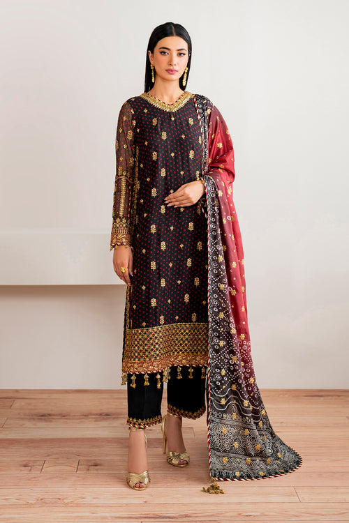 Baroque | Velvet Formals | CHIFFON UF-683 - Ladies Clothes 