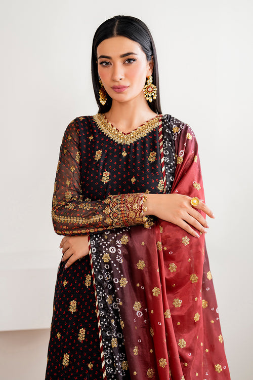Baroque | Velvet Formals | CHIFFON UF-683 - Ladies Clothes 