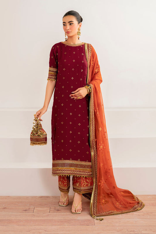 Baroque | Velvet Formals | CHIFFON UF-698 - Ladies Clothes 