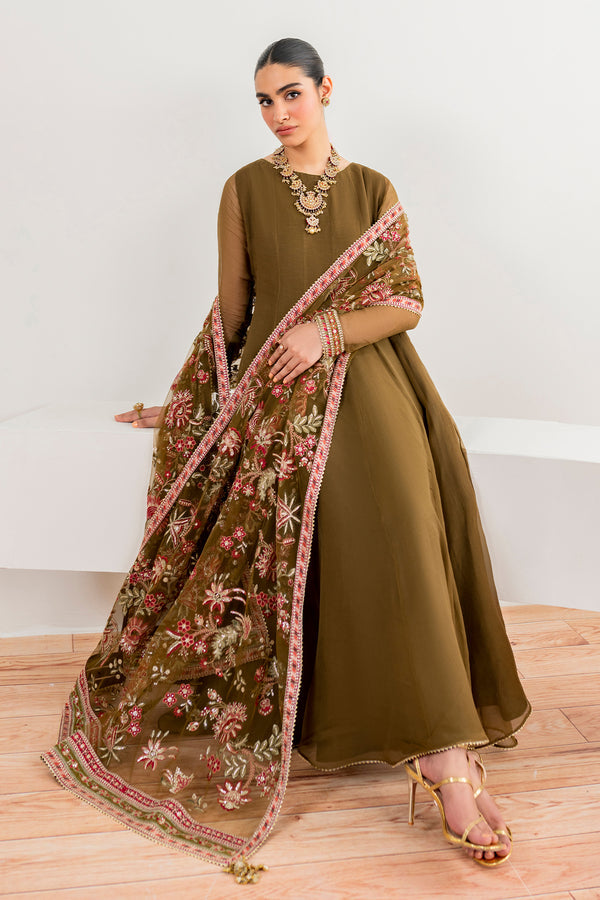 Baroque | Luxury Pret 24 | CHIFFON PR-985 - Designer Dress with Intricate embroidery and embellishments. Shop elegent wedding dress at Maria Faisal.