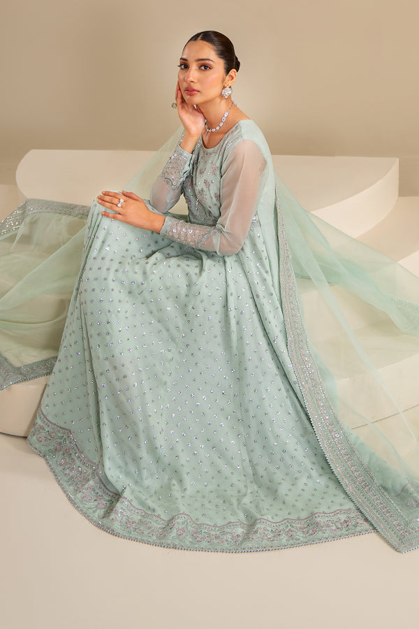 Baroque | Luxury Pret 24 | COTTON PATTI PR-984 - Designer Dress with Intricate embroidery and embellishments. Shop elegent wedding dress at Maria Faisal.