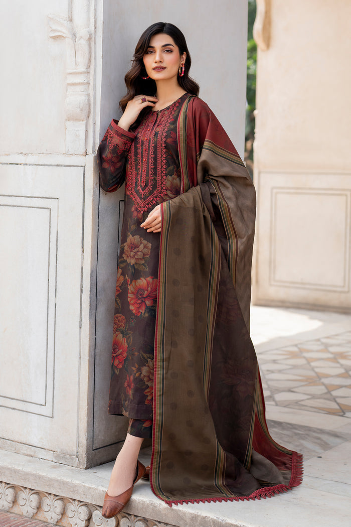 Baroque | Luxury Pret 24 | VISCOSE UF-735 - Designer Dress with Intricate embroidery and embellishments. Shop elegent wedding dress at Maria Faisal.