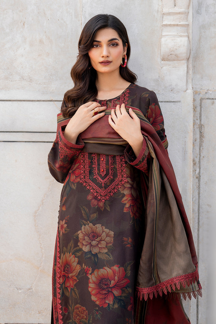 Baroque | Luxury Pret 24 | VISCOSE UF-735 - Designer Dress with Intricate embroidery and embellishments. Shop elegent wedding dress at Maria Faisal.