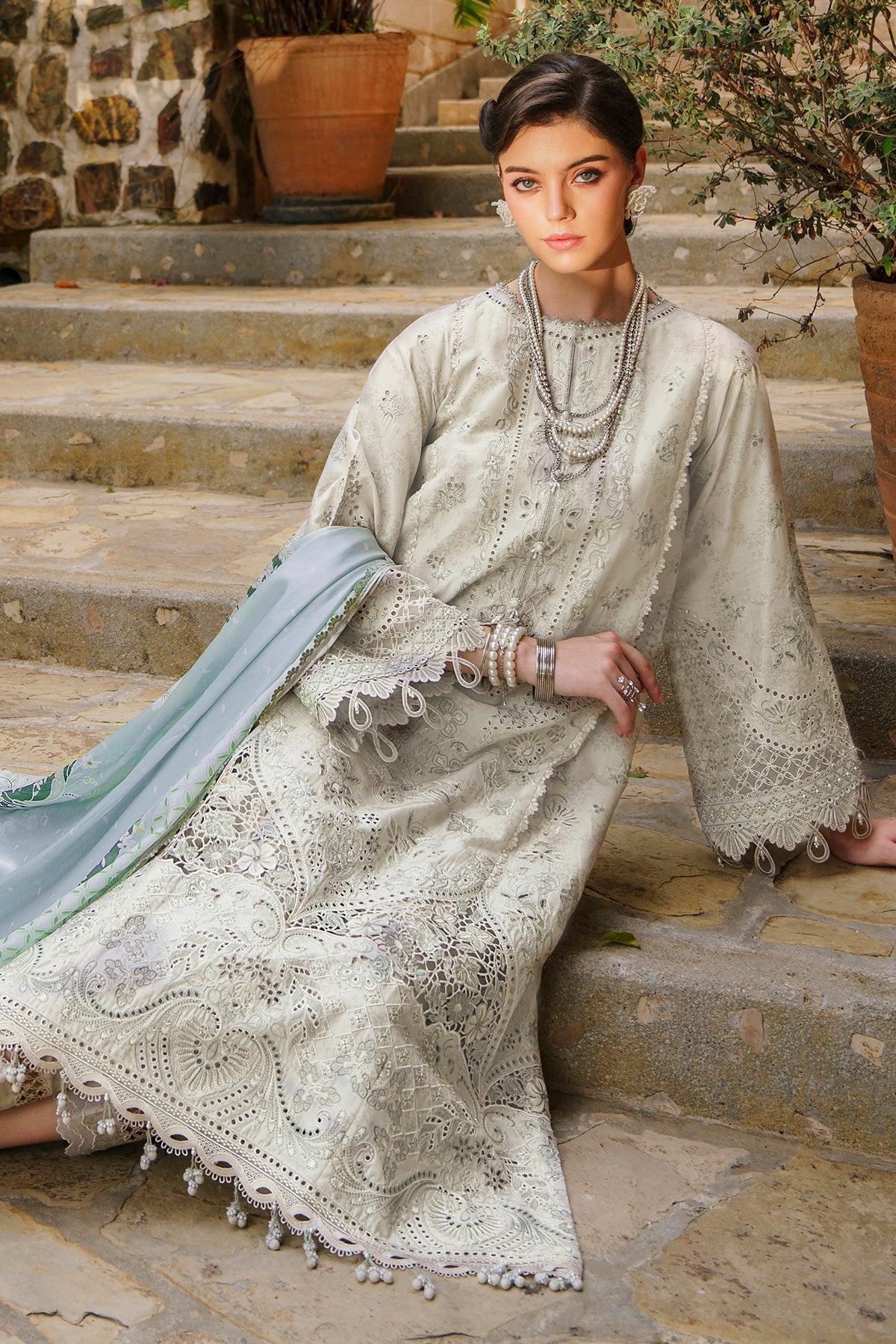 Baroque | Swiss Lawn 24 | SL12-D01 - Designer Dress - Maria Faisal