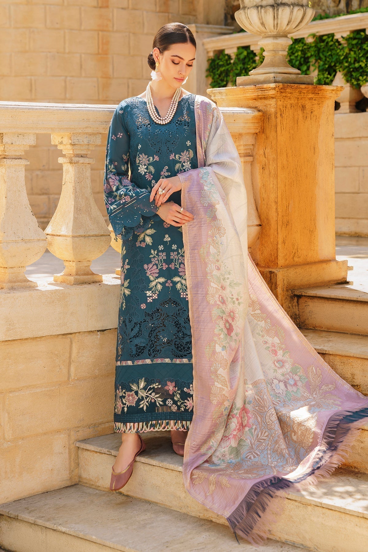 Baroque | Swiss Lawn 24 | SL12-D02 - Designer Dress - Maria Faisal