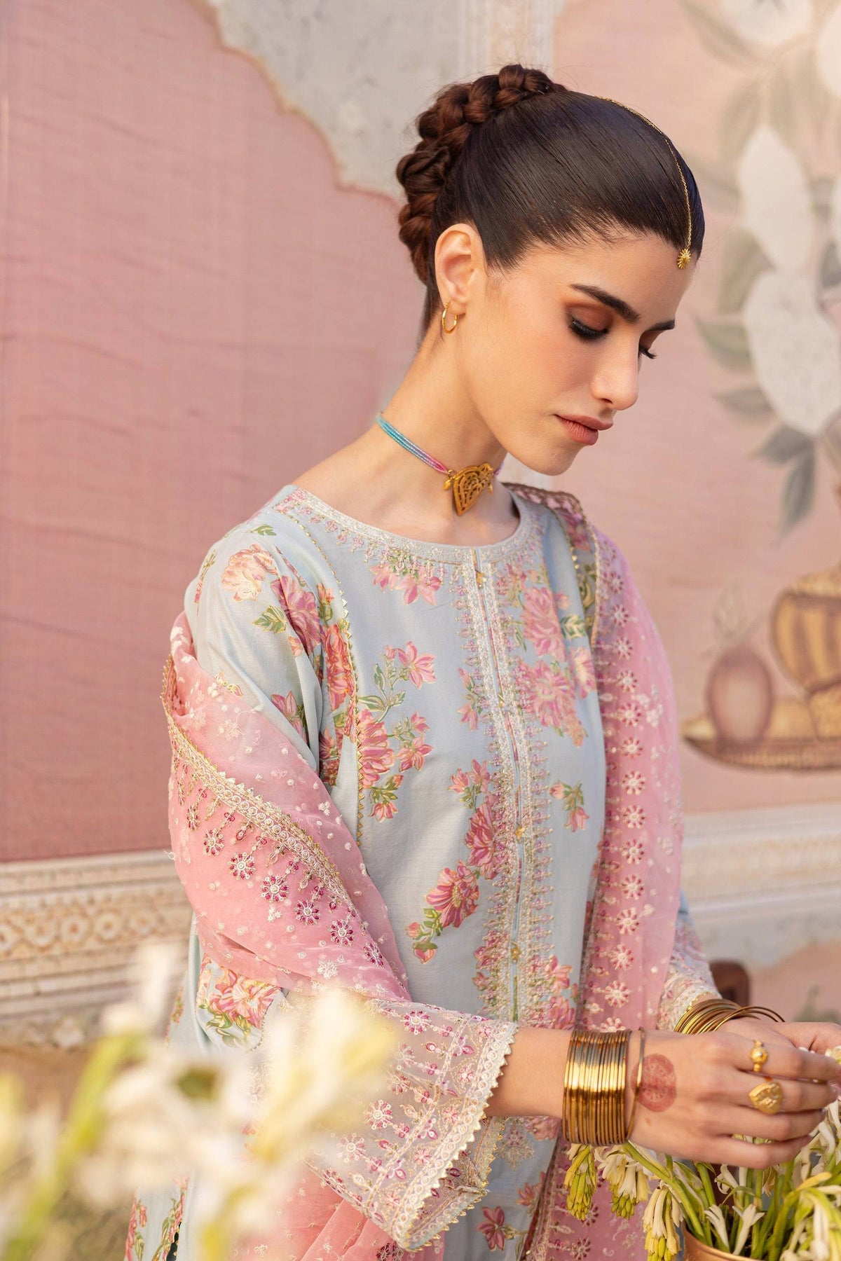 Batik | Chargbagh | Ocean Bloom by Maria Faisal - Registered Vendor of : Batik - type : Ladies Clothes - 100% original wedding dresses