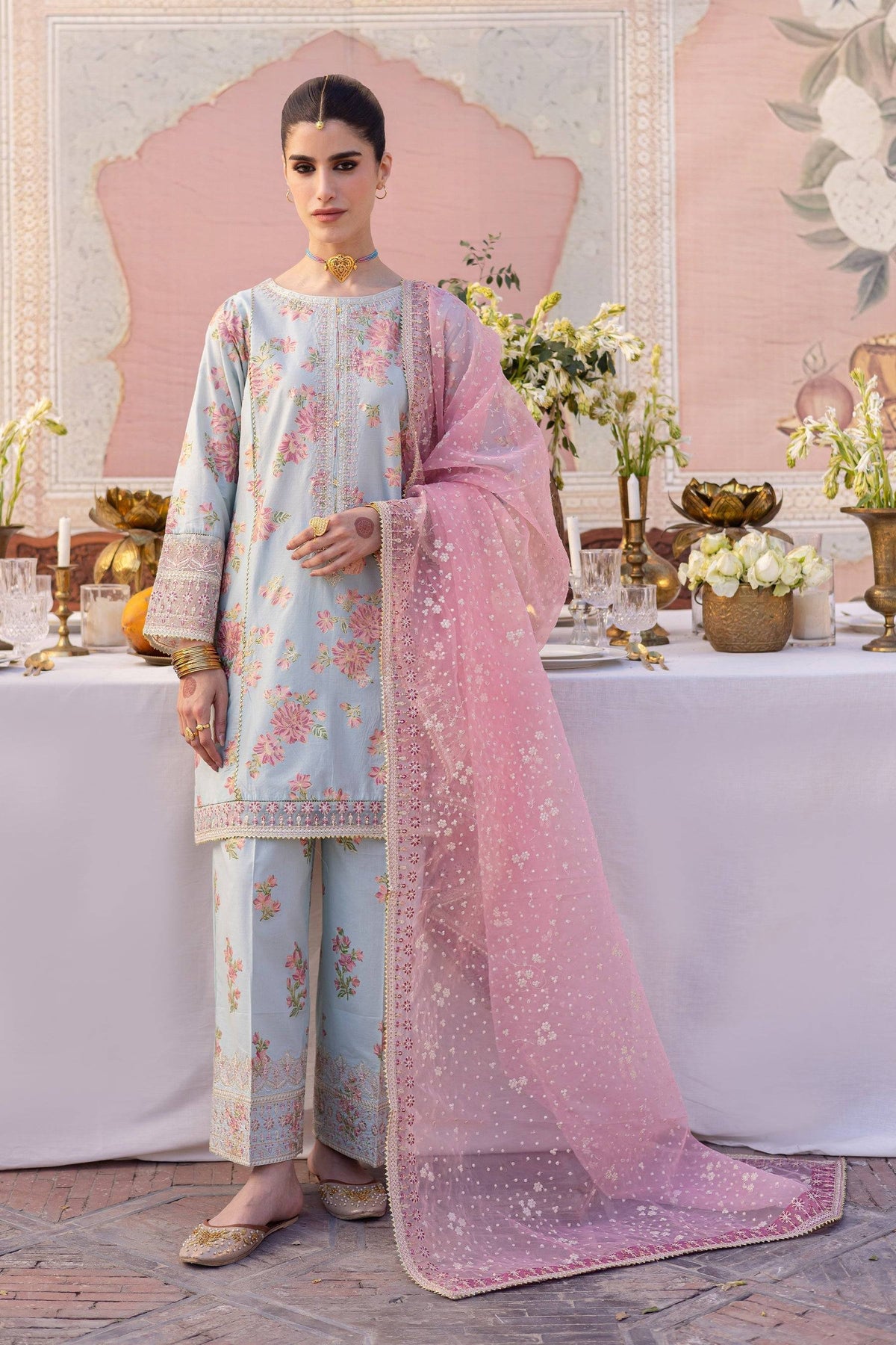 Batik | Chargbagh | Ocean Bloom by Maria Faisal - Registered Vendor of : Batik - type : Ladies Clothes - 100% original wedding dresses