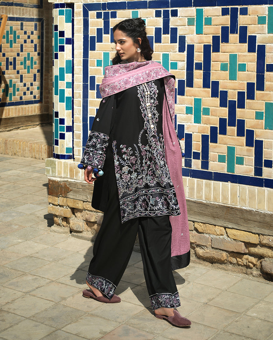 Mushq | Bukhara Winter Edit | Bazaar Trail - Luxury Dress - available at Maria Faisal in UK and USA.