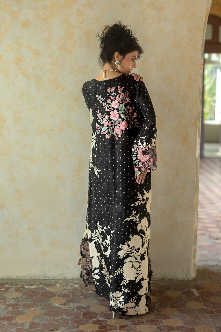 Zainab Chottani | Summer Edition 26 | Black Charm Kaftan - Formal Dress - available at Maria Faisal in UK and USA.