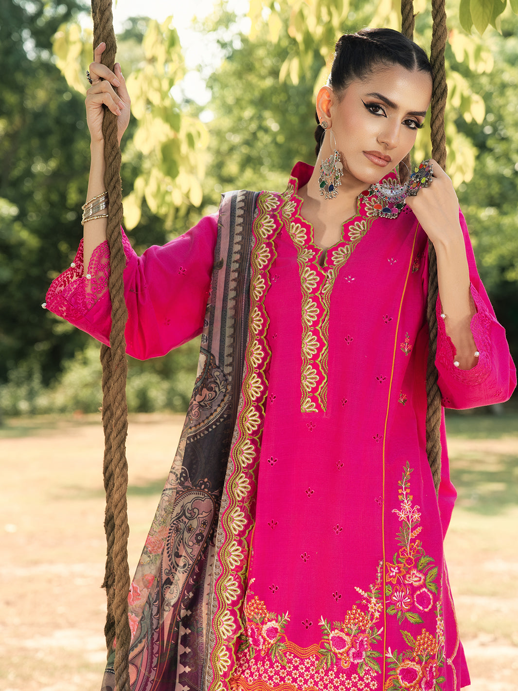 Hemstitch | The Garden Lawn | Blush Petal - Ladies Clothes - Maria Faisal