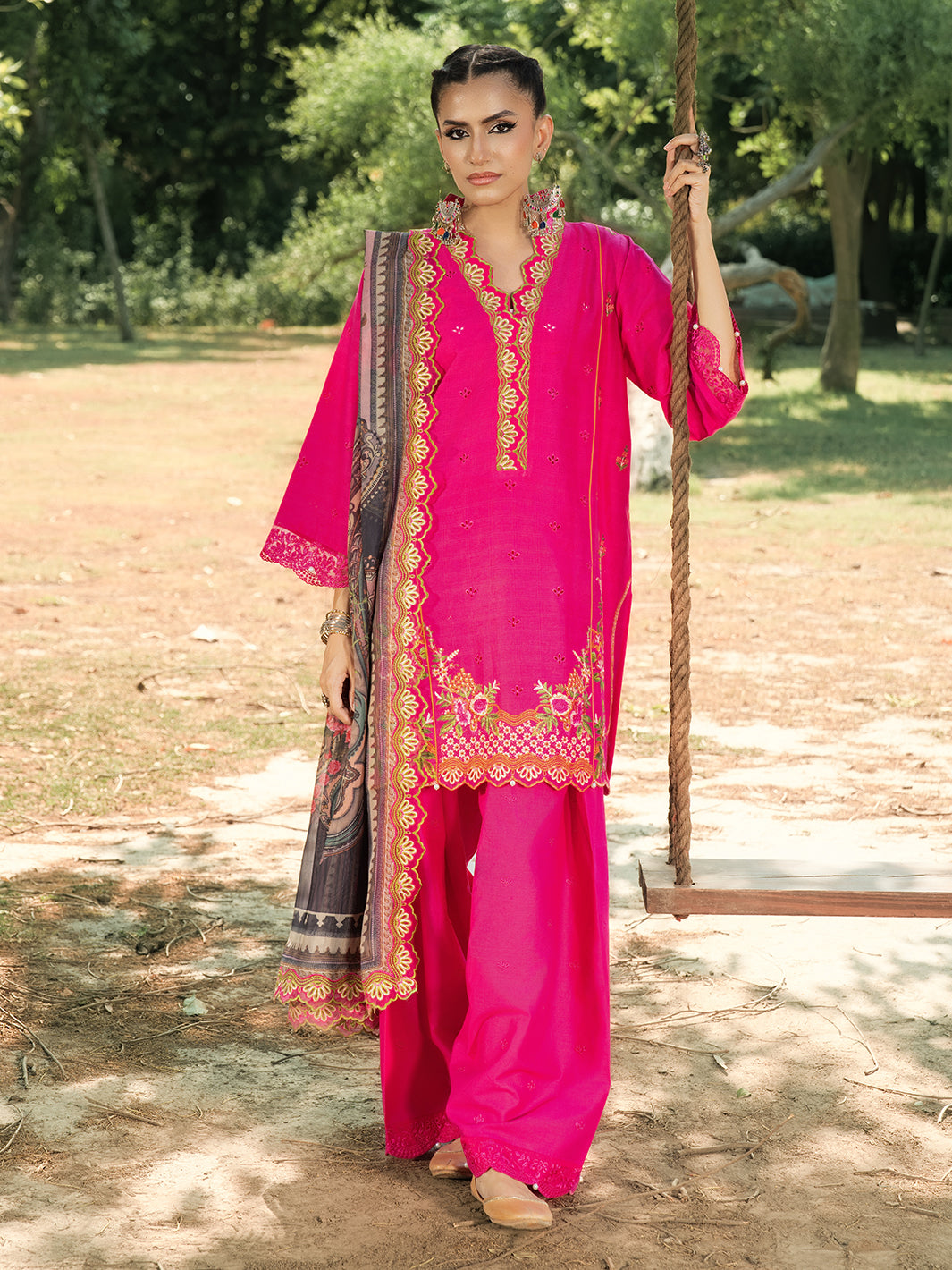 Hemstitch | The Garden Lawn | Blush Petal - Ladies Clothes - Maria Faisal
