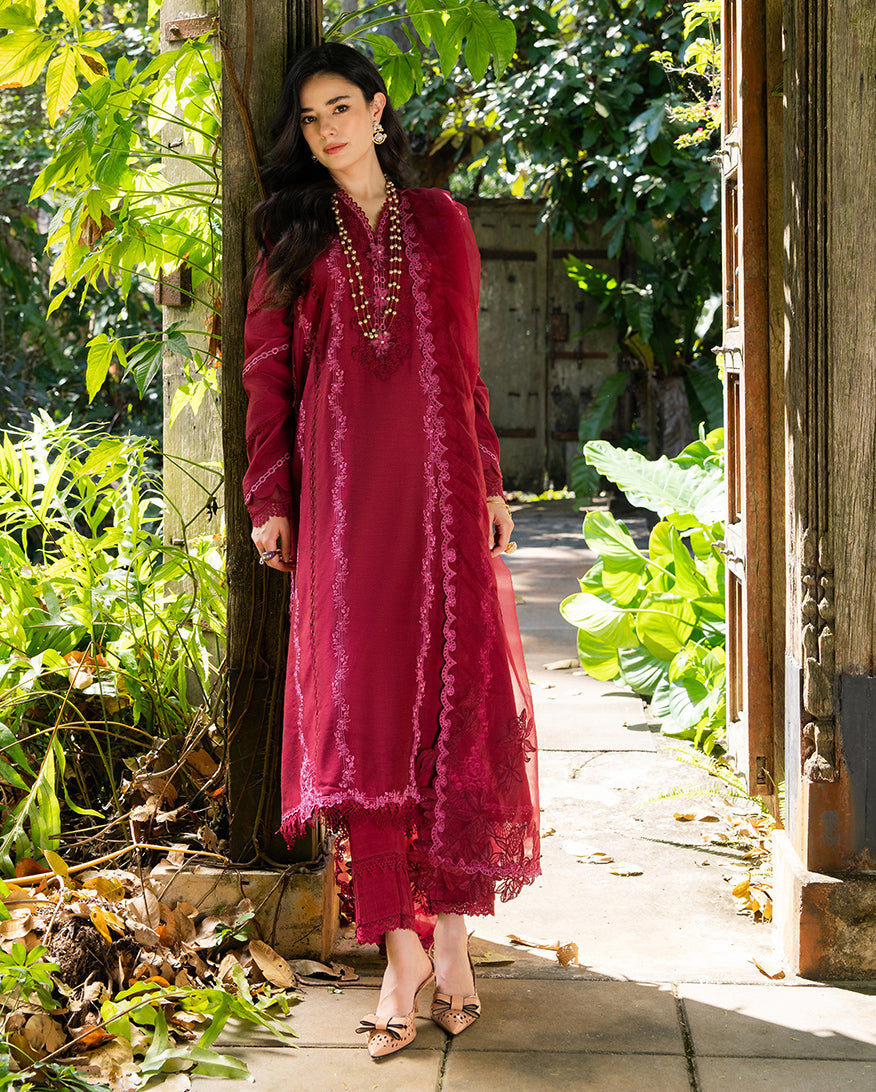 Mushq | La Toscana Casual Pret | Blush Vineyard - Luxury Dress - available at Maria Faisal in UK and USA.