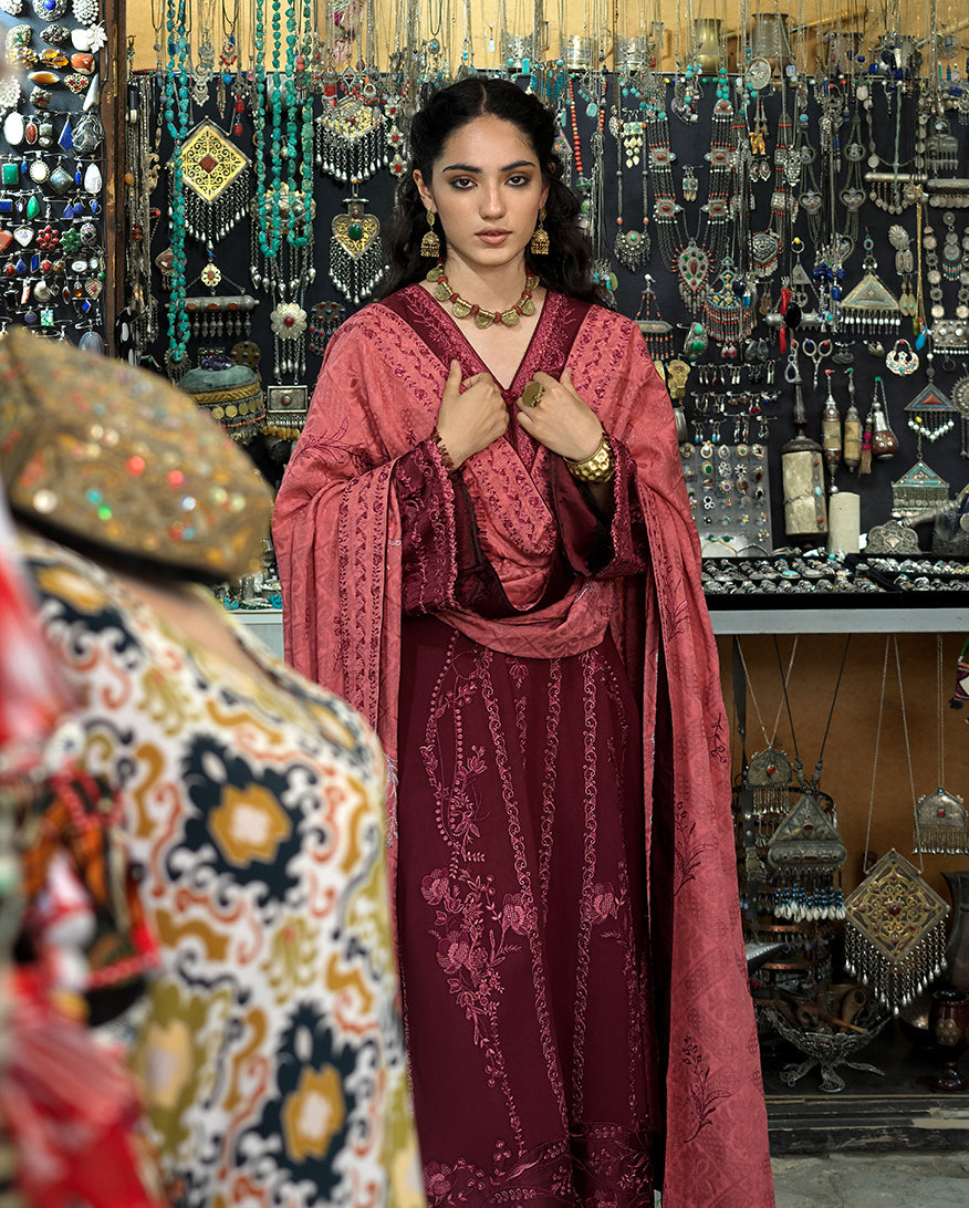 Mushq | Bukhara Winter Edit | Bukhara Bloom - Luxury Dress - available at Maria Faisal in UK and USA.