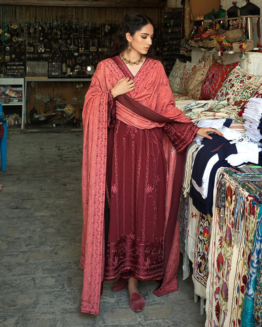 Mushq | Bukhara Winter Edit | Bukhara Bloom - Luxury Dress - available at Maria Faisal in UK and USA.