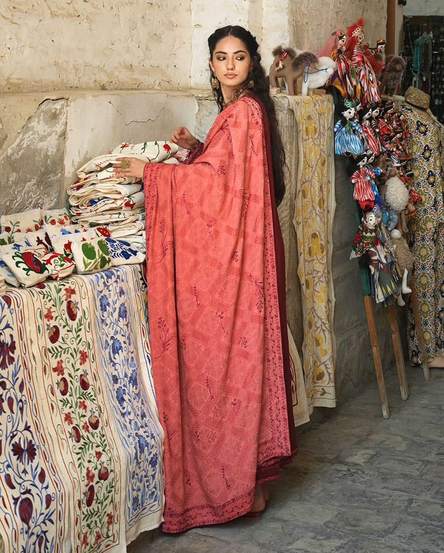 Mushq | Bukhara Winter Edit | Bukhara Bloom - Luxury Dress - available at Maria Faisal in UK and USA.