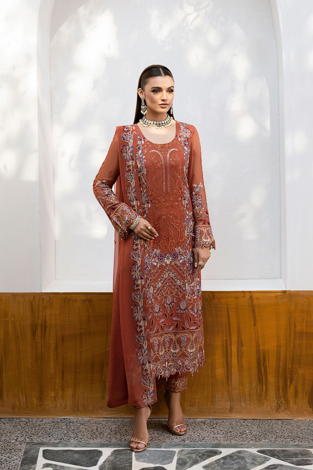 Ramsha | Chevron Chiffon Collection | A-1007 - Ladies Clothes 