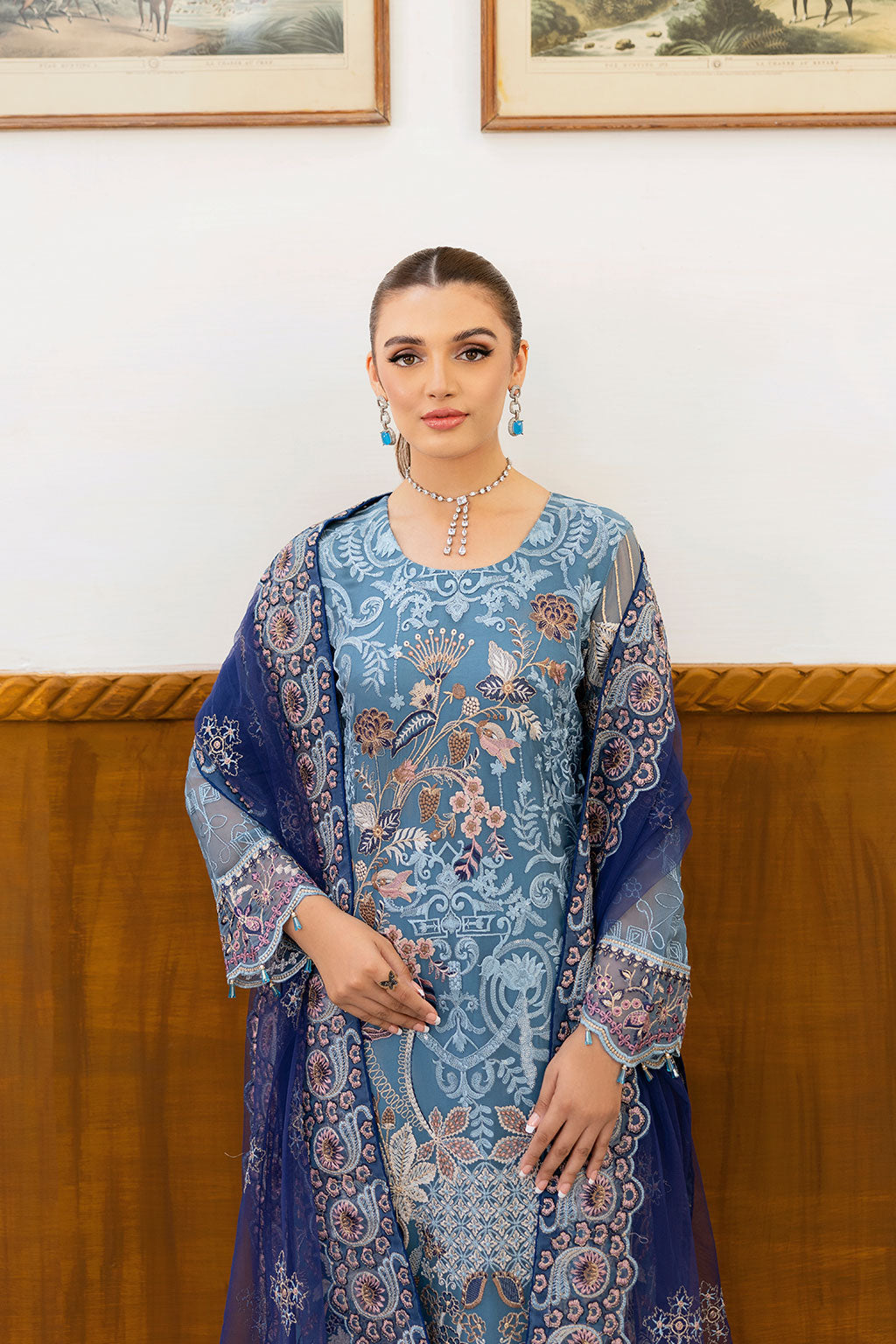 Ramsha | Chevron Chiffon Collection | A-1006 - Ladies Clothes 