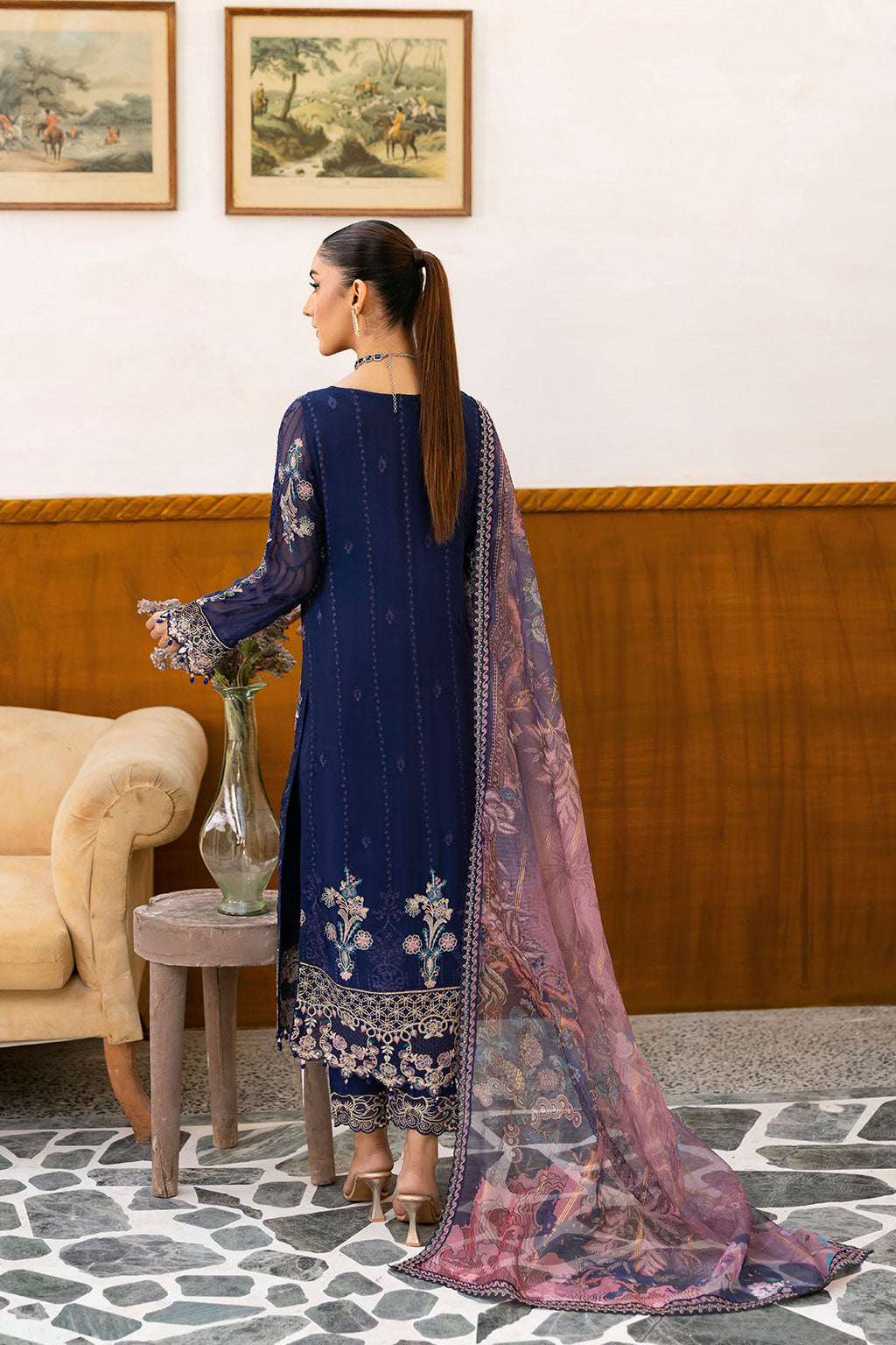 Ramsha | Chevron Chiffon Collection | A-1012 - Ladies Clothes 