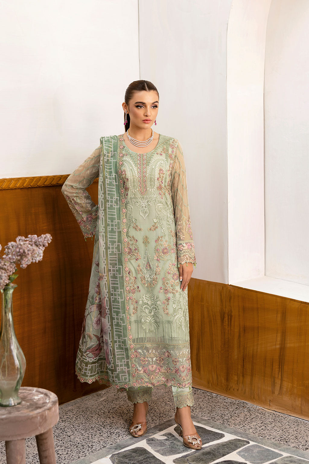 Ramsha | Chevron Chiffon Collection | A-1003 - Ladies Clothes 
