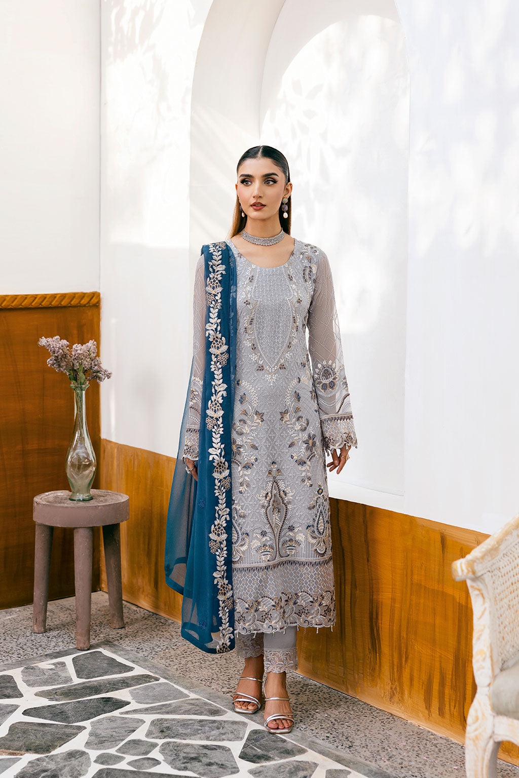 Ramsha | Chevron Chiffon Collection |A-1001 - Ladies Clothes 