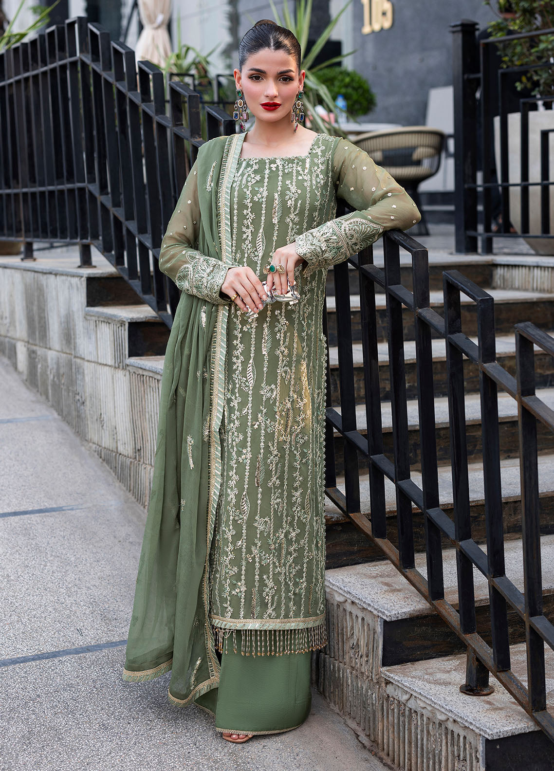 Sahane | At First Glance | CT 25006 Mist - Ladies Clothes - Maria Faisal
