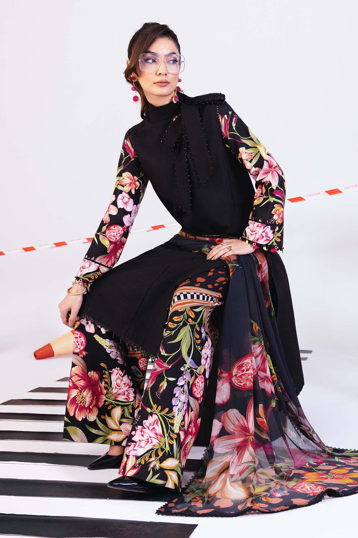 Maria B | Winter Basics 25 | MB-CUS25-1101B - Casual Dress - available at Maria Faisal in UK and USA.