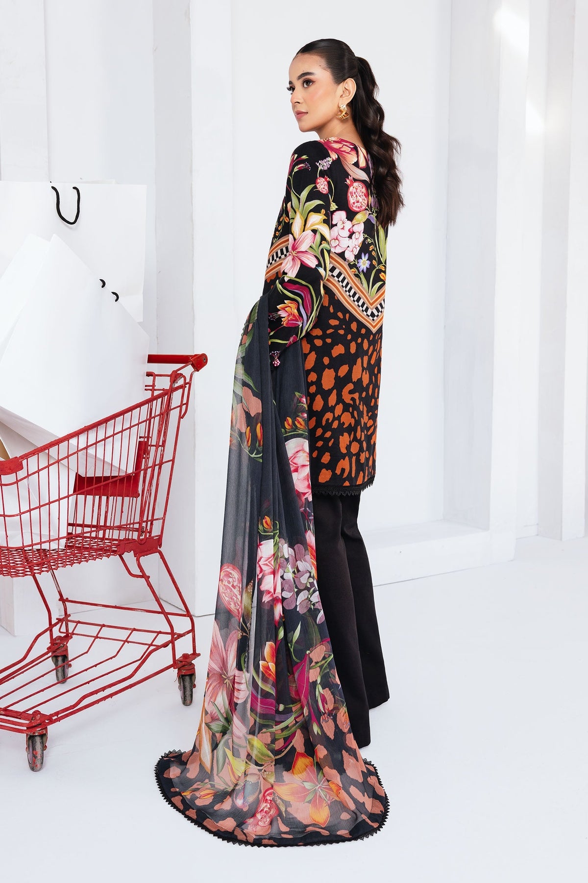 Maria B | Winter Basics 25 | MB-CUS25-1101B - Casual Dress - available at Maria Faisal in UK and USA.