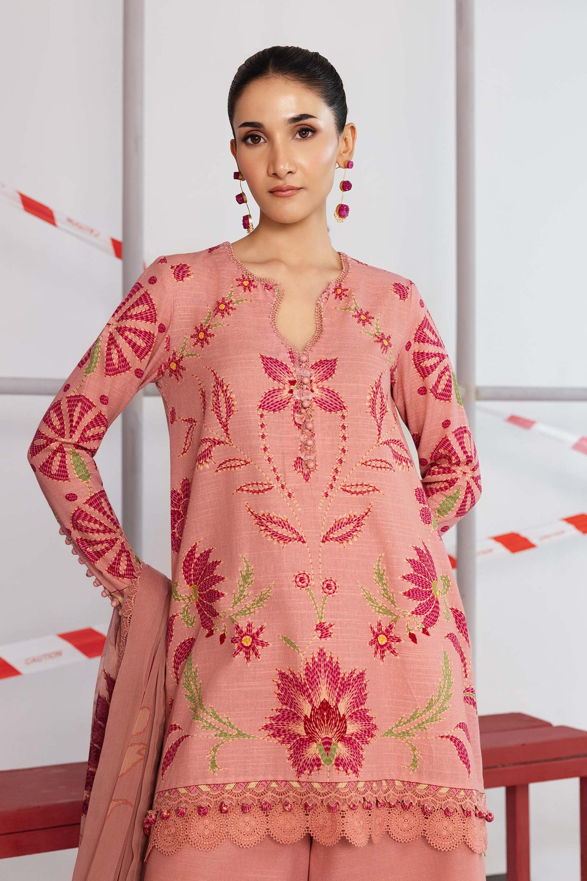 Maria B | Winter Basics 25 | MB-CUS25-1104A - Casual Dress - available at Maria Faisal in UK and USA.