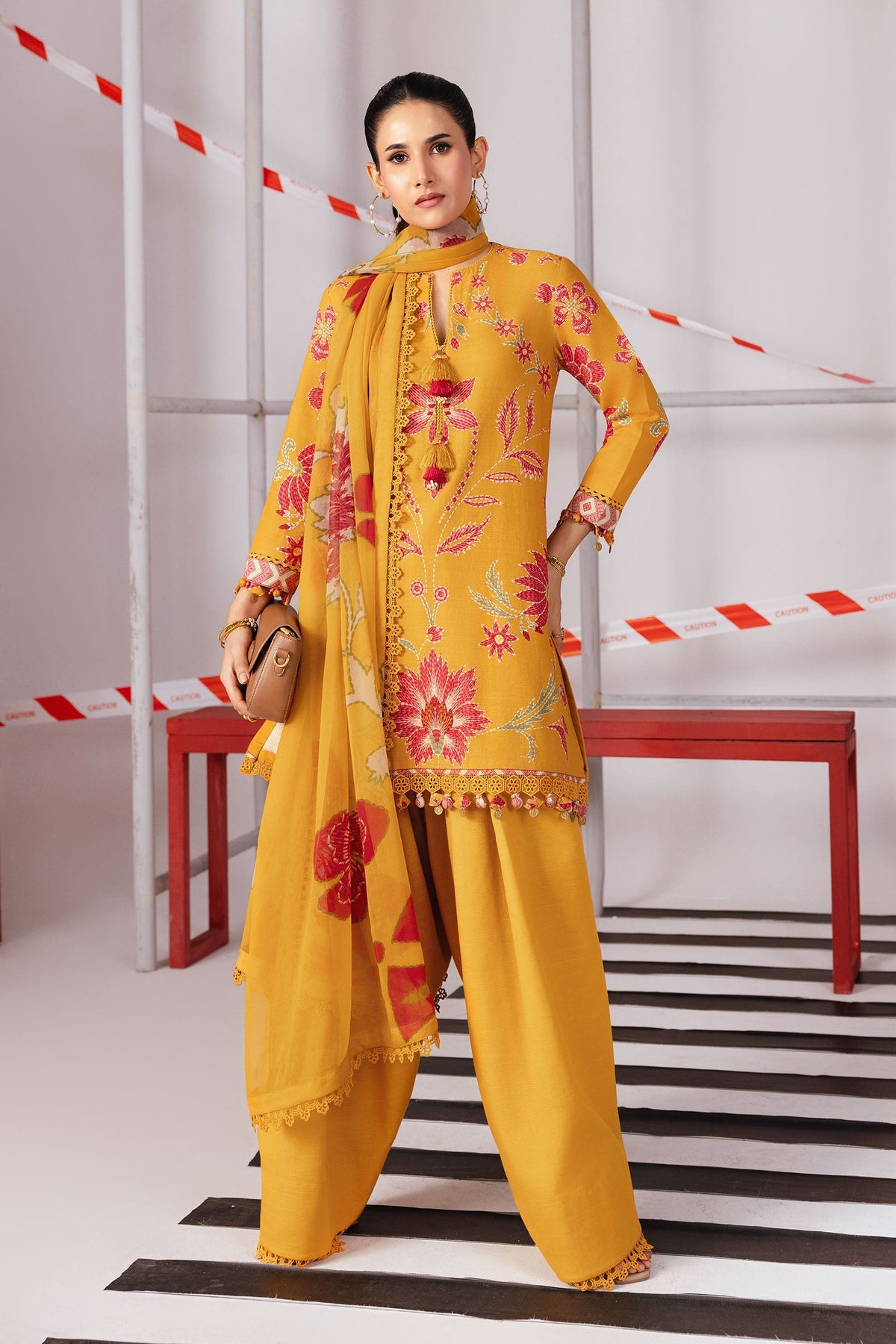 Maria B | Winter Basics 25 | MB-CUS25-1104B - Casual Dress - available at Maria Faisal in UK and USA.
