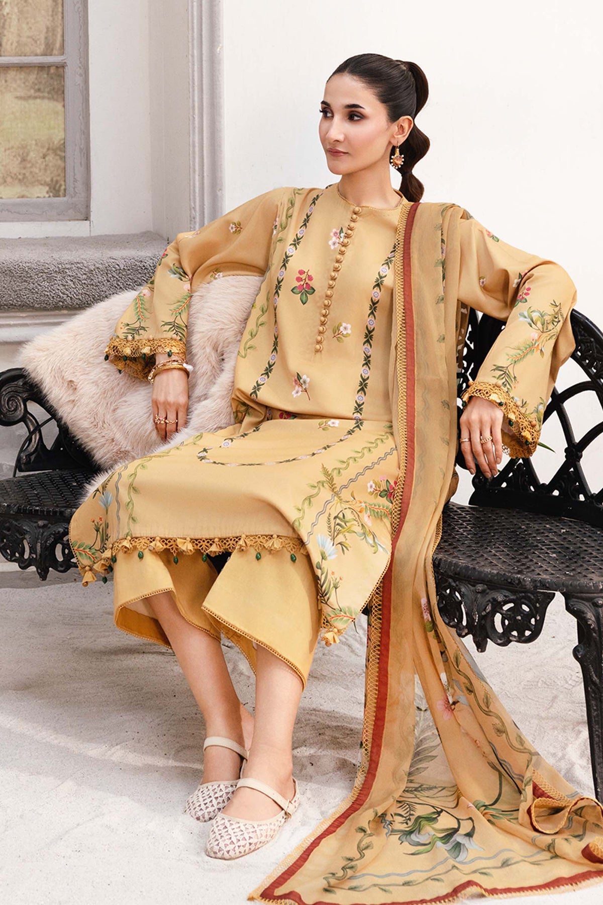 Maria B | Winter Basics 25 | MB-CUS25-1105B - Casual Dress - available at Maria Faisal in UK and USA.