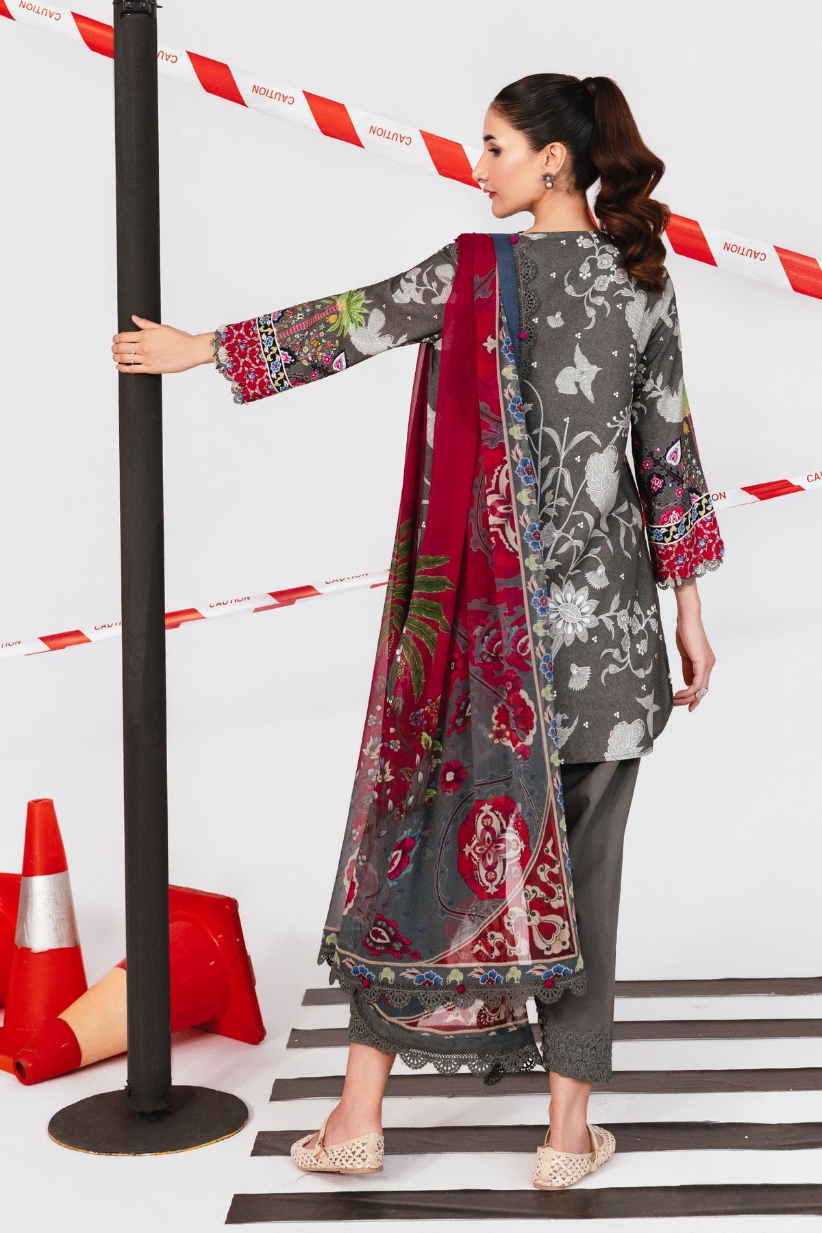 Maria B | Winter Basics 25 | MB-CUS25-1106A - Casual Dress - available at Maria Faisal in UK and USA.