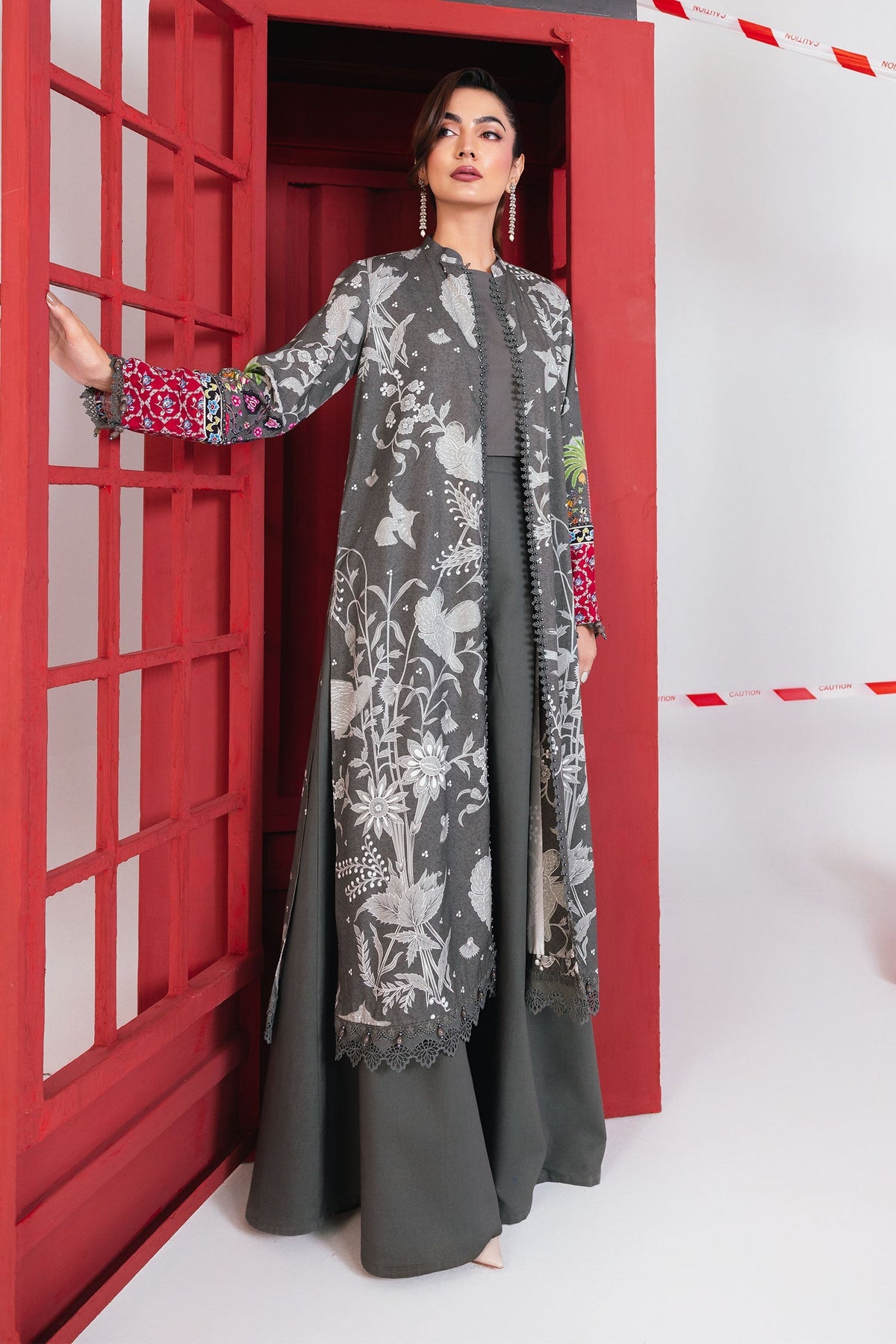 Maria B | Winter Basics 25 | MB-CUS25-1106A - Casual Dress - available at Maria Faisal in UK and USA.