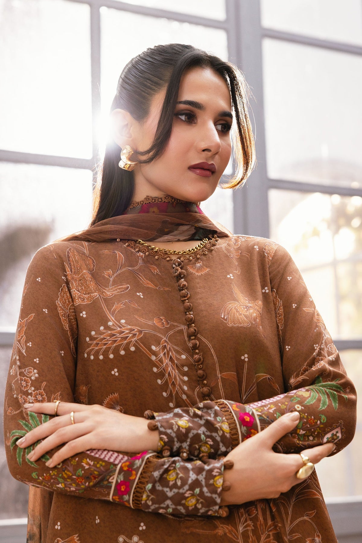 Maria B | Winter Basics 25 | MB-CUS25-1106B - Casual Dress - available at Maria Faisal in UK and USA.