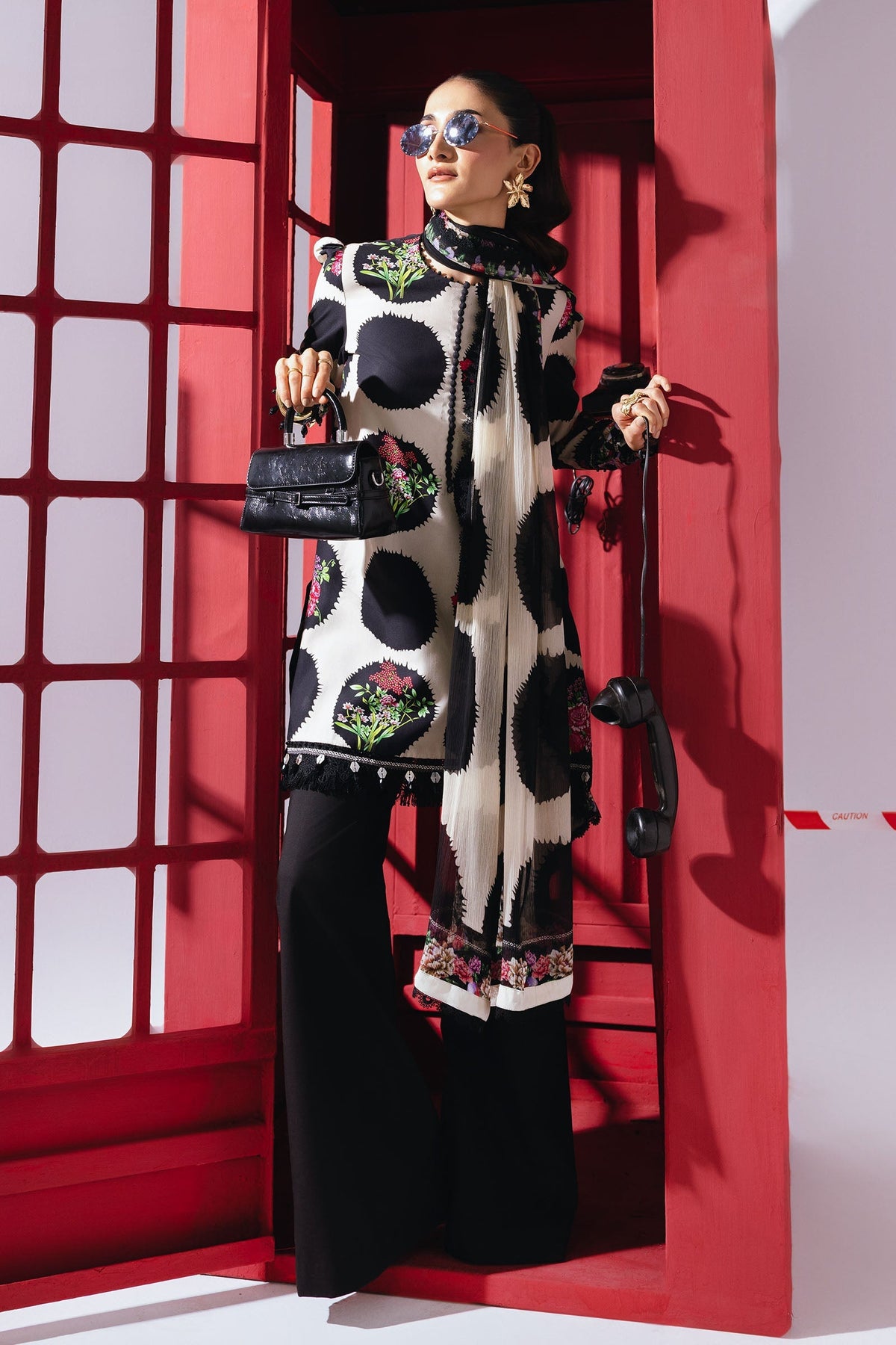 Maria B | Winter Basics 25 | MB-CUS25-1107B - Casual Dress - available at Maria Faisal in UK and USA.