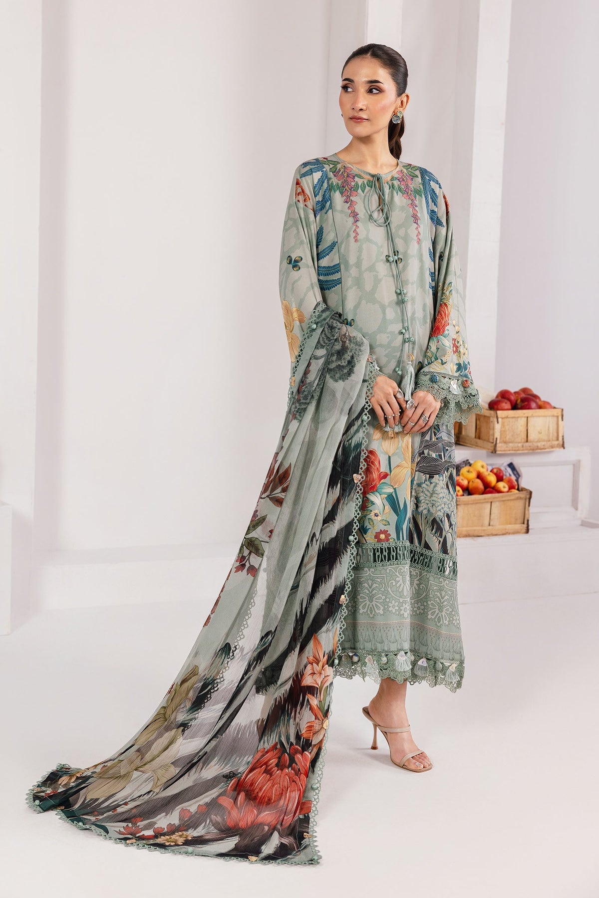 Maria B | Winter Basics 25 | MB-CUS25-1109A - Casual Dress - available at Maria Faisal in UK and USA.