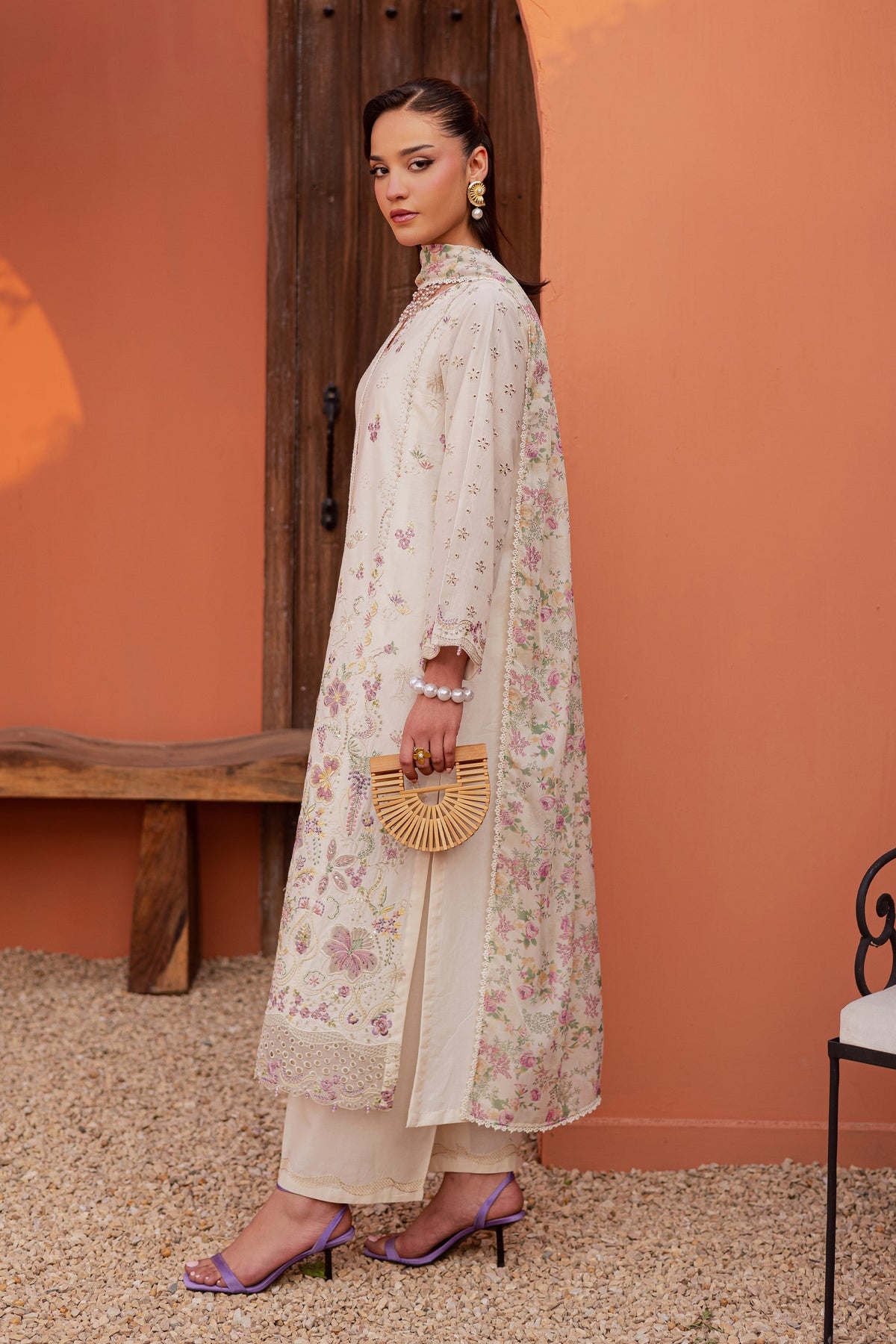 Batik | Festive Eid 26 | Canberra - Luxury Dress - available at Maria Faisal in UK and USA.