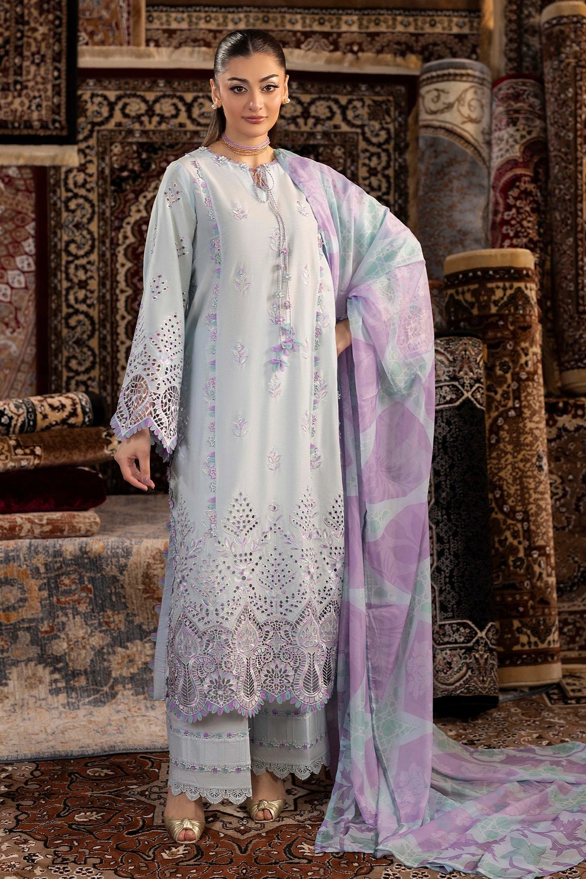 Adans Libas | Adans Chenille | CHENILLE 1696 - Luxury Dress - available at Maria Faisal in UK and USA.